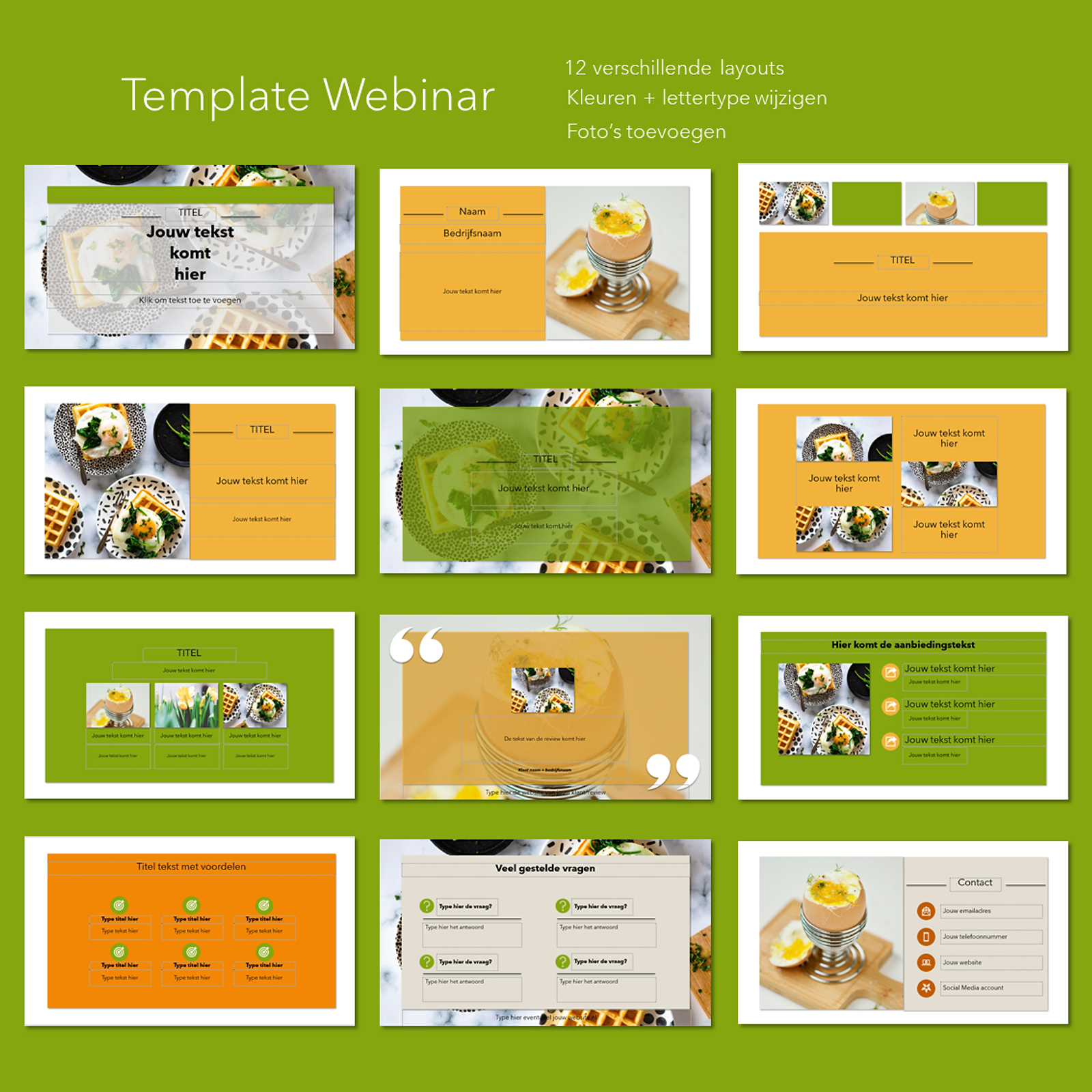 PowerPoint template Webinar 12 slides (ex BTW)